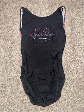 Black 'Gym Spectacular' One-Piece Leotard